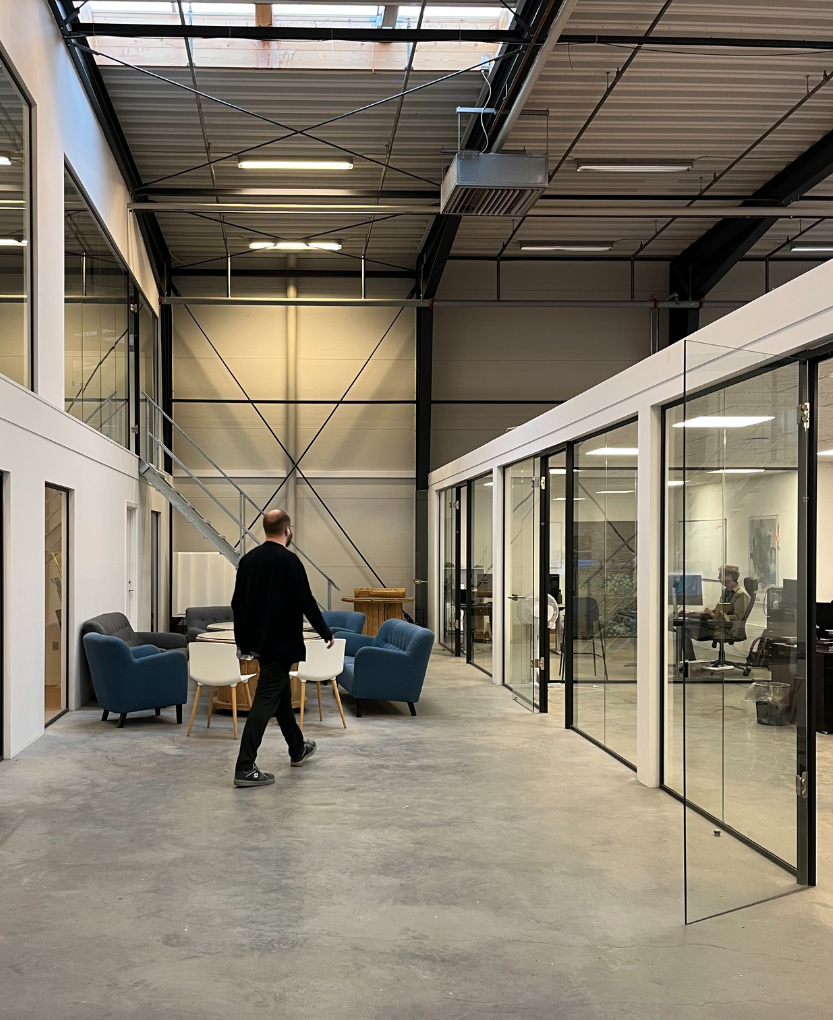 Gantio Robotics' production hall and offices in Tommerup